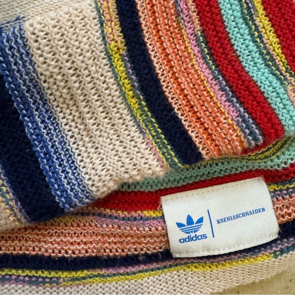 Adidas Originals Kseniaschnaider knitted cardigan button vneck multicolor small - Picture 6 of 10